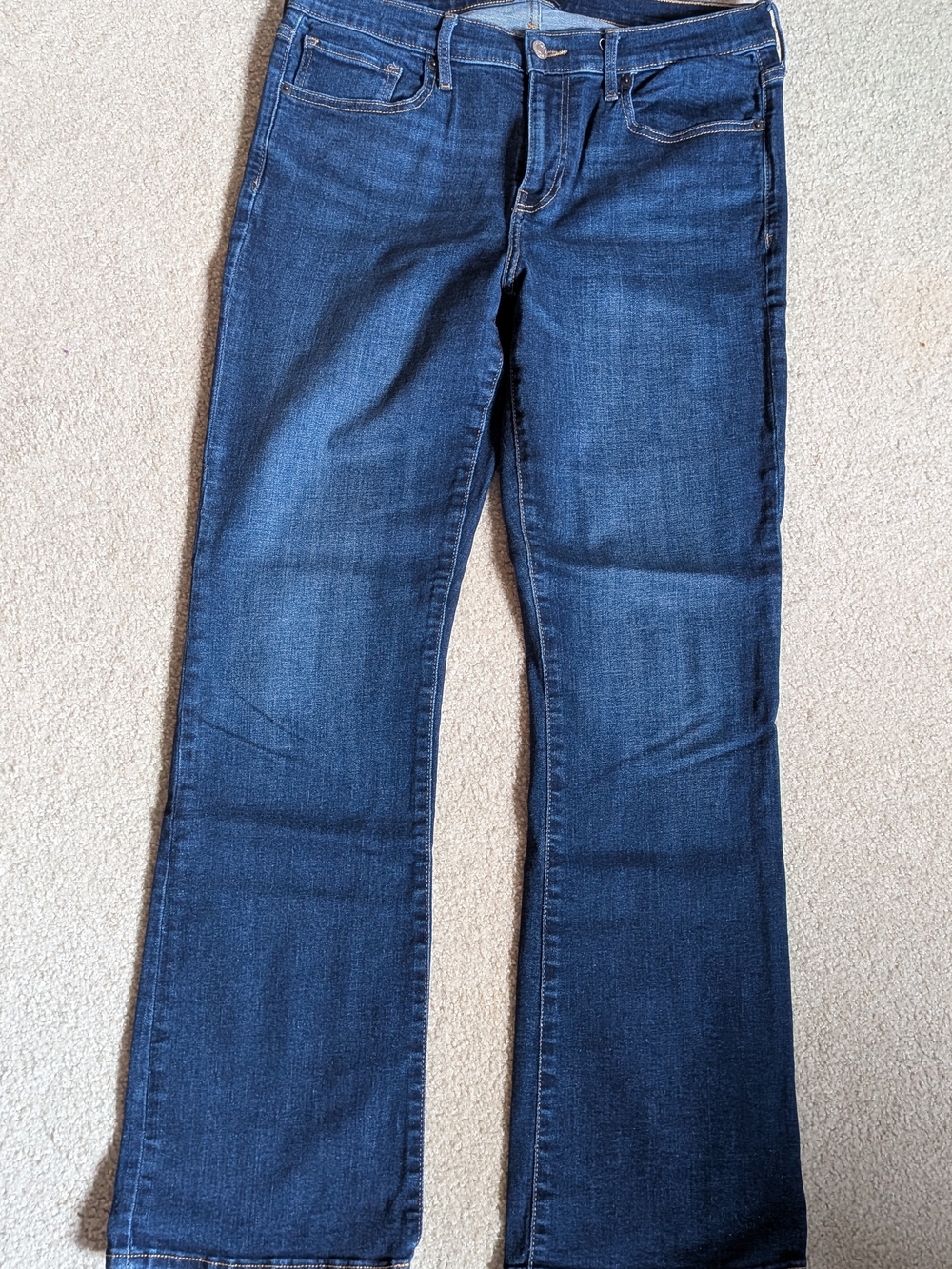 GAP Dark Blue Flare Jeans - Stretch Wide Leg